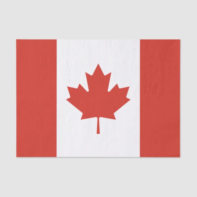 Patriotic Canadian Flag Tissue Paper (Front)