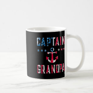 Patriotic Captain Grandpa American Flag Boating 4t Coffee Mug