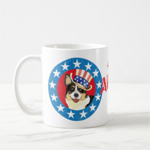 Patriotic Cardigan Welsh Corgi Coffee Mug