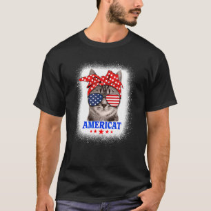 Patriotic Cat Americat 4th Of July T-Shirt