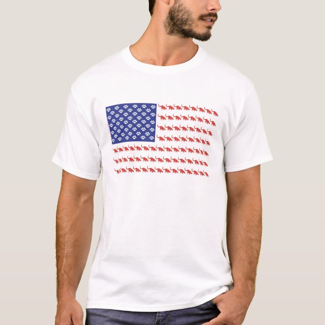 Patriotic Cat Flag T-Shirt (Front)