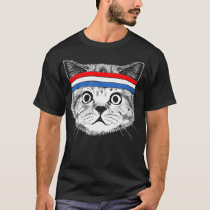 Patriotic Cat July Fourth USA American Flag 4th o T-Shirt