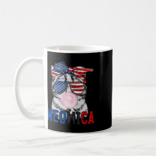 Patriotic Cat Meowica Bubblegum 4th Of July Funny  Coffee Mug