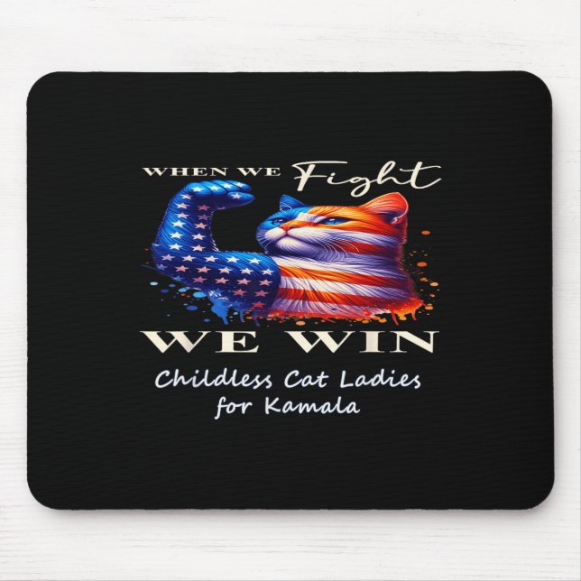 Patriotic Cat  Mouse Pad (Front)
