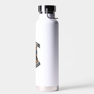 Patriotic Cat Proud to Be American Vintage Vector  Water Bottle