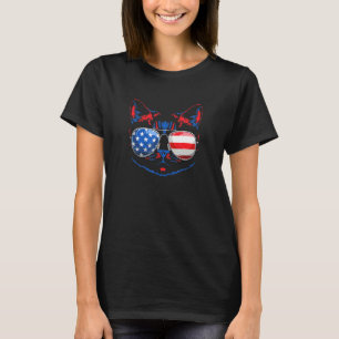 Patriotic Cat Symbol Usa Flag American Patriot Kit T-Shirt