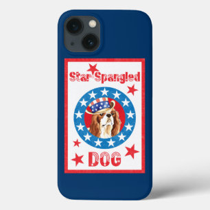 Patriotic Cavalier King Charles Spaniel iPhone 13 Case