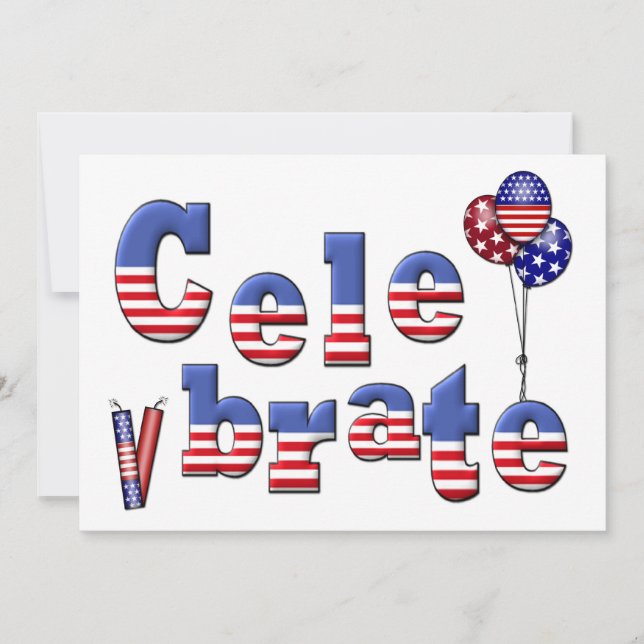Patriotic Celebration Invitation (Front)