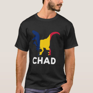 Patriotic Chad Africa Dinosaur African Country Fla T-Shirt
