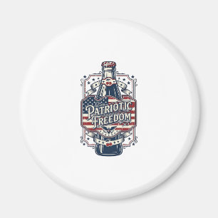 Patriotic Cherry Soda Retro Vector Graphic Tee_1 Magnet