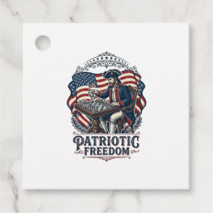 Patriotic Chess Player Vector Graphic Tee Favour Tags
