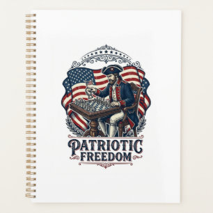Patriotic Chess Player Vector Graphic Tee Planner