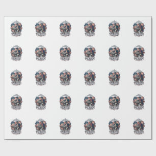 Patriotic Chess Player Vector Graphic Tee Wrapping Paper