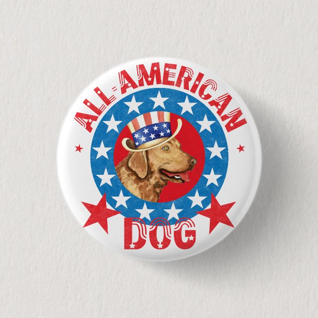 Patriotic Chessie 3 Cm Round Badge (Front)