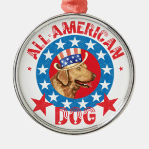 Patriotic Chessie Metal Tree Decoration