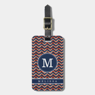 Patriotic Chevron Background Luggage Tag