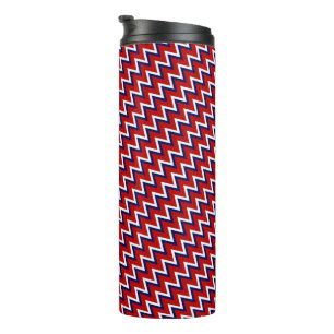 Patriotic chevron thermal tumbler