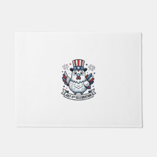 Patriotic Chicken July 4th Celebration T-Shirt Des Doormat