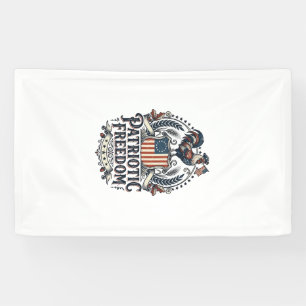 Patriotic Chicken Keeper Vector Graphic Tee_1 Banner