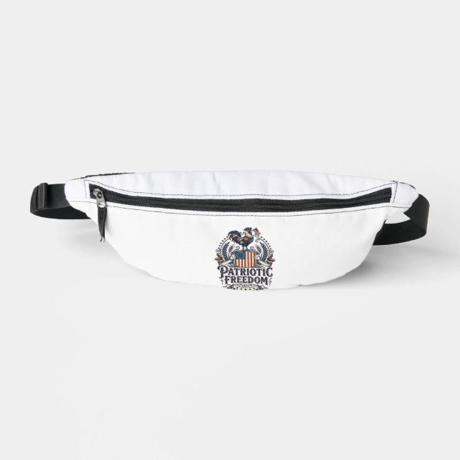 Patriotic Chicken Keeper Vector Graphic Tee_1 Bum Bags (Front)