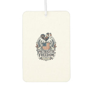 Patriotic Chicken Keeper Vector Graphic Tee_1 Car Air Freshener