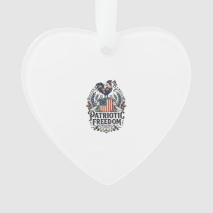 Patriotic Chicken Keeper Vector Graphic Tee_1 Ornament