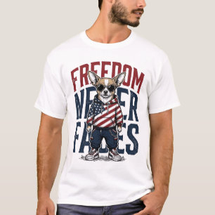 Patriotic Chihuahua Freedom Vintage Dog Shirt Desi
