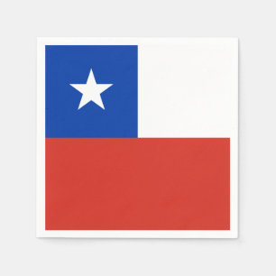Patriotic Chile flag Chileans Napkin