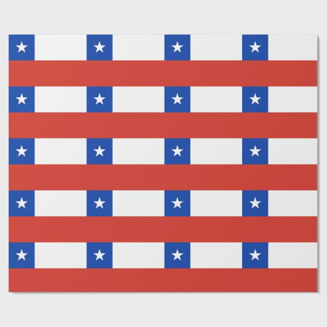 Patriotic Chile flag Chileans Wrapping Paper (Flat)