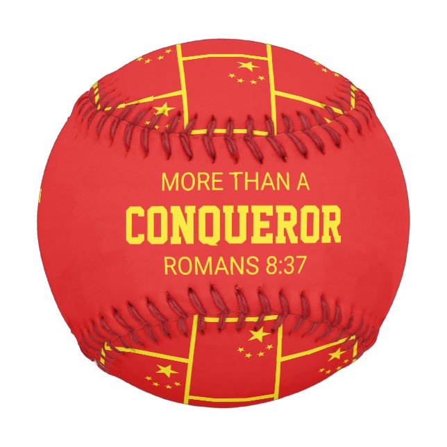 Patriotic CHINA Custom Scripture FLAG Baseball (Front)