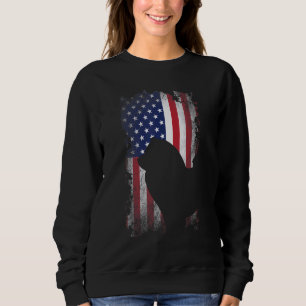Patriotic Chow Chow American Flag Cool Dog Sweatshirt