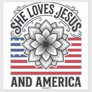 Patriotic Christian Flower Vintage T-Shirt