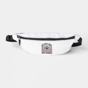 Patriotic Christian Flower Vintage T-Shirt Bum Bags