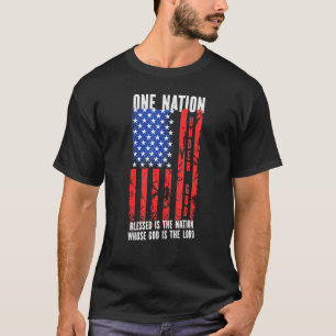 Patriotic Christian Usa Flag One Nation Under God T-Shirt