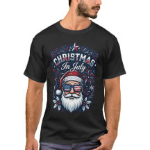 Patriotic Christmas in July Santa Sunglasses