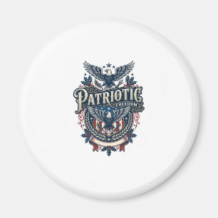 Patriotic Christmas Vector Graphic Tee (2) Magnet
