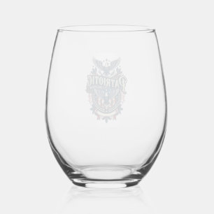 Patriotic Christmas Vector Graphic Tee (2) Stemless Wine Glass