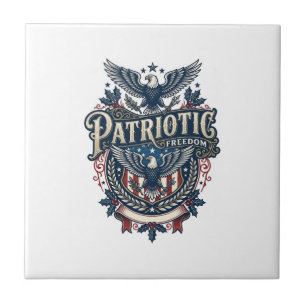 Patriotic Christmas Vector Graphic Tee (2) Tile
