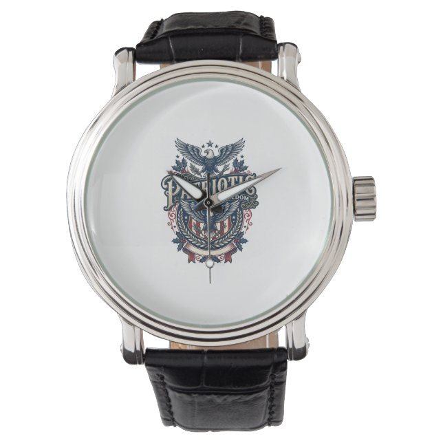 Patriotic Christmas Vector Graphic Tee (2) Watch (Front)