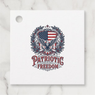 Patriotic Christmas Vector Graphic Tee Favour Tags