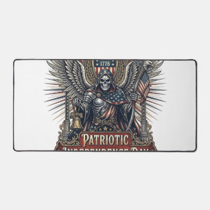 Patriotic Chrome Reaper Dark Patriot Skeleton & Re Desk Mat