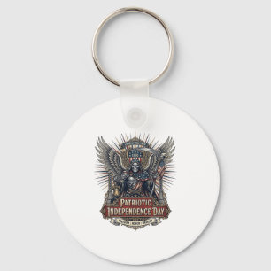 Patriotic Chrome Reaper Dark Patriot Skeleton & Re Key Ring