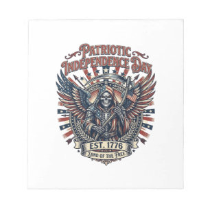 Patriotic Chrome Reaper Dark Patriot Skeleton & Re Notepad