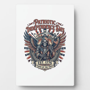 Patriotic Chrome Reaper Dark Patriot Skeleton & Re Plaque