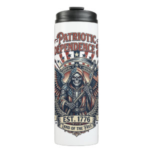 Patriotic Chrome Reaper Dark Patriot Skeleton & Re Thermal Tumbler