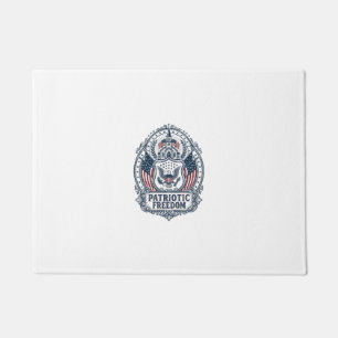 Patriotic Church Camp Vector Graphic Tee Doormat