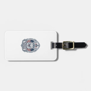 Patriotic Church Camp Vector Graphic Tee Luggage Tag
