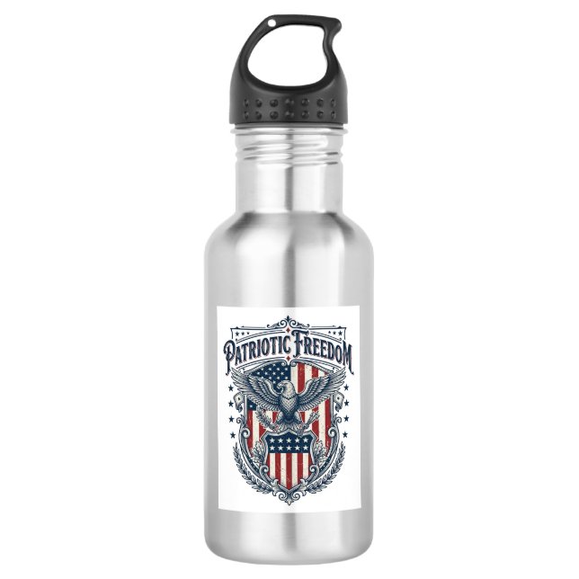 Patriotic City Pride Series Vector Graphic Tee 532 Ml Water Bottle (Front)