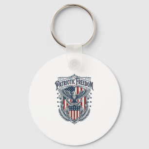 Patriotic City Pride Series Vector Graphic Tee Key Ring