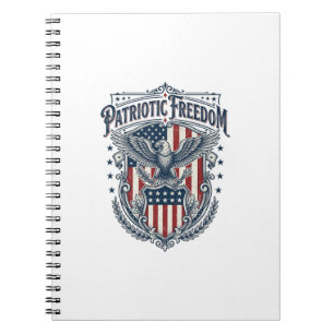 Patriotic City Pride Series Vector Graphic Tee Notebook
